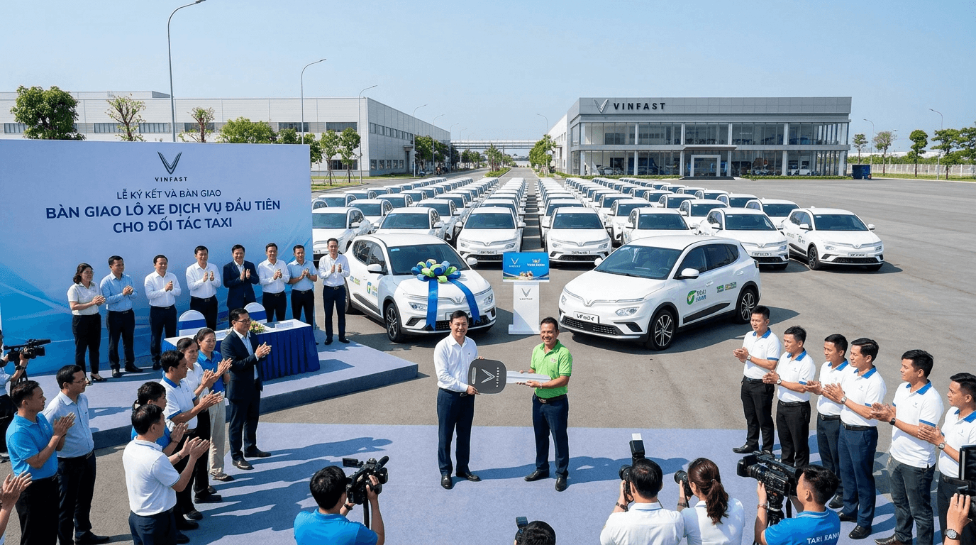 VinFast bàn giao lô xe dịch vụ cho đối tác taxi