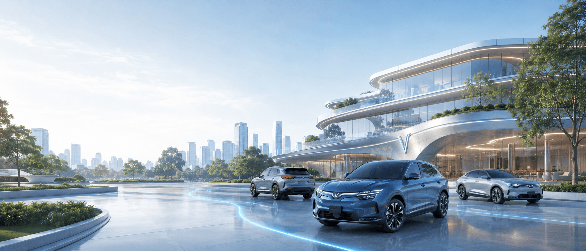 Tư vấn viên và khách hàng tại showroom